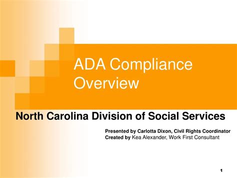 Ppt Ada Compliance Overview Powerpoint Presentation Free Download