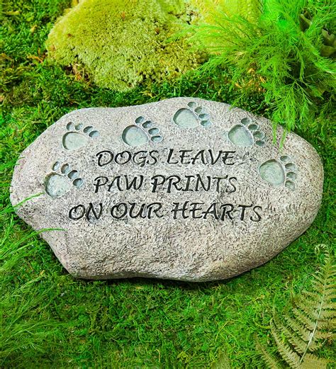 Paw Prints Pet Garden Stone Memorial | Wind and Weather