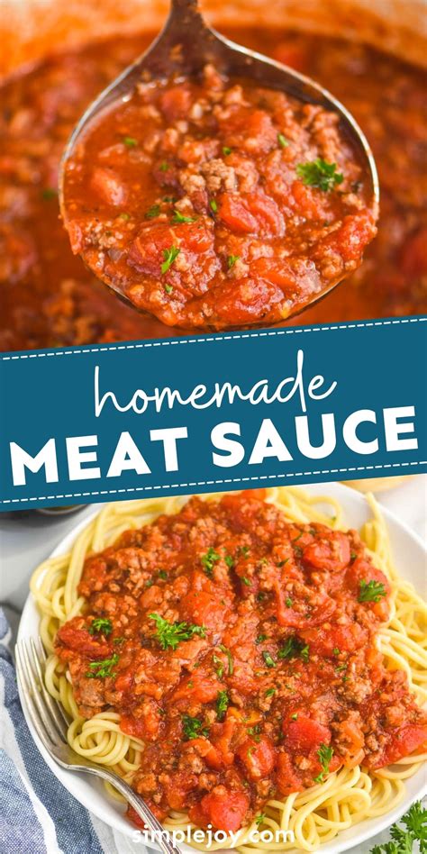 This Spaghetti Meat Sauce Recipe Is An Easy And Quick Recipe That Can Be The Beg Homemade