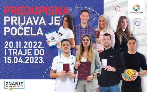 Počela predupisna prijava za školsku 2023 2024 godinu Fakultet za sport