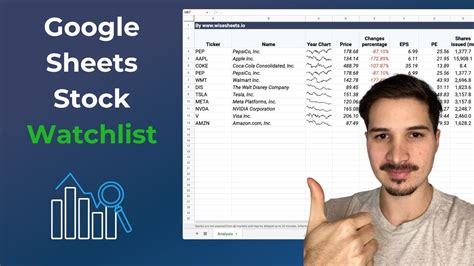 How To Make A Google Sheets Watchlist For Stocks Free Template Youtube