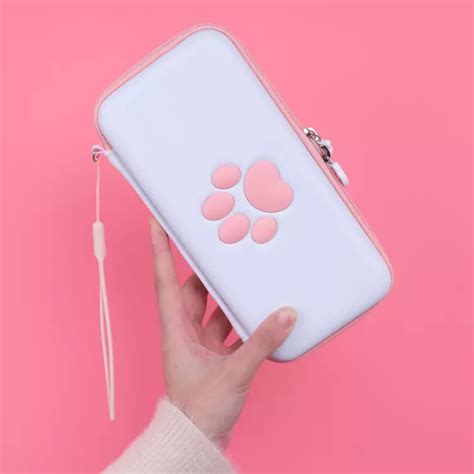 Cute Nintendo Switch Bag Paw Switch Travel Case Pink Color Cute Ns Bag
