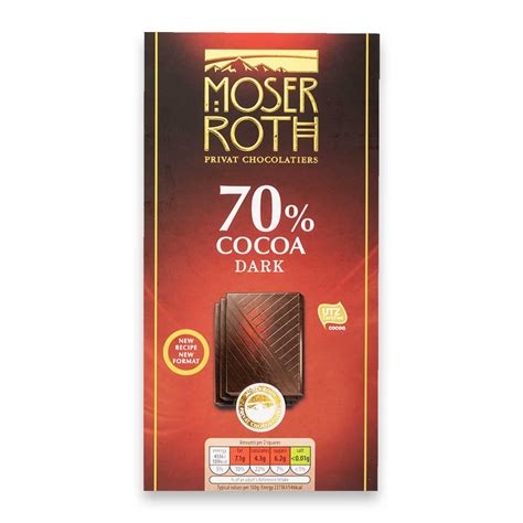 70 Cocoa Dark Chocolate 100g Moser Roth ALDI IE