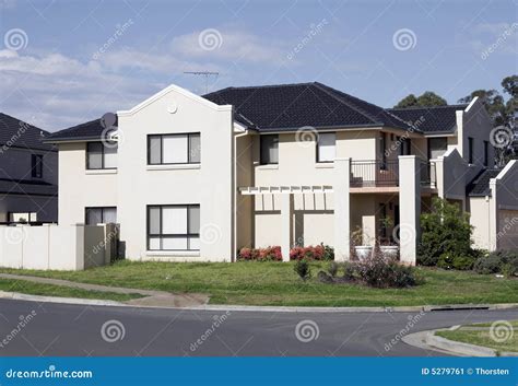 Modern Suburban House stock image. Image of garden, suburb - 5279761