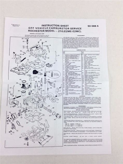 Rochester Dualjet Carburetor Kit 1977 1987 Buick Chevy Pontiac Olds V6 V8 Ebay