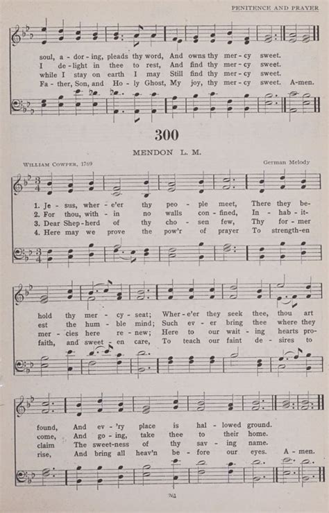 Hymns Of The United Church 300 Jesus Whereer Thy People Meet