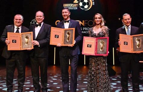 Asllani 'proud and honoured' to win prestigious Golden Foot award - photos