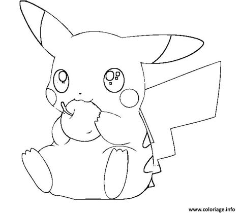 Glamorous Coloriage Pokemon Kawaii Collection Pikachu Coloring