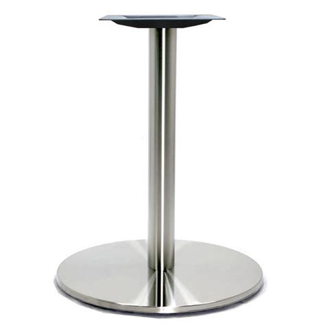 Round Pedestal Table Base Brushed Stainless Steel 28 12 Height 30