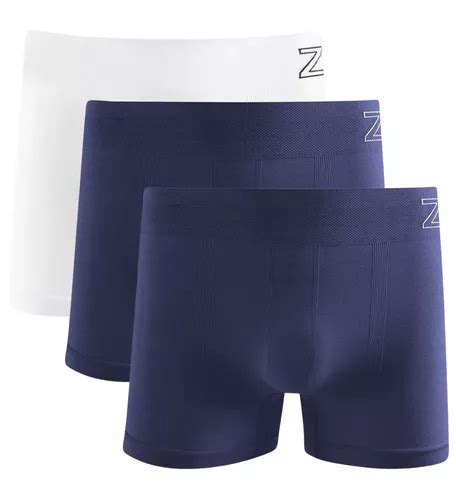 Kit 3 Cueca Boxer Zee Rucci Plus Size Poliamida Sem Costura