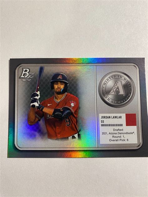 2022 BOWMAN PLATINUM JORDAN LAWLER MINTED IN MERIT MM 13