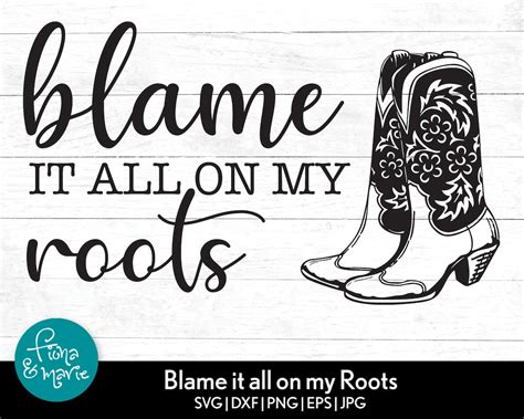 Blame It All On My Roots Garth Brooks Svg Mandala Svg Dxf Eps