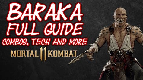 Baraka Combo And Strategy Guide Mortal Kombat 11 Youtube