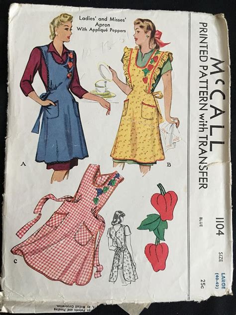 McCall McCalls 1104 1940s Vintage Sewing Pattern Womens Full Coverall