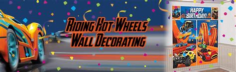 Amazon Adorable Hot Wheels Wild Racer Scene Setters Wall Decor Kit Piece Set