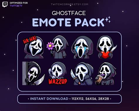 Ghostface Twitch Emote Ghostface Emote Pack For Twitch Scream Discord