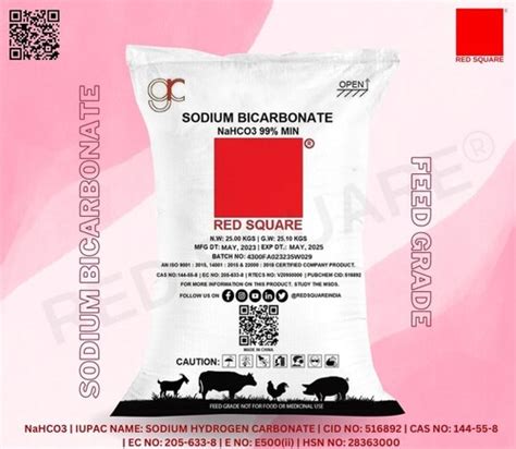 Sodium Bicarbonate Feed Grade Red Square At Best Price Sodium