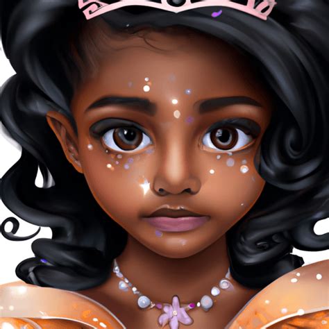 Beautiful K Dark Brown Skinned Disney Princess Vector Graphic