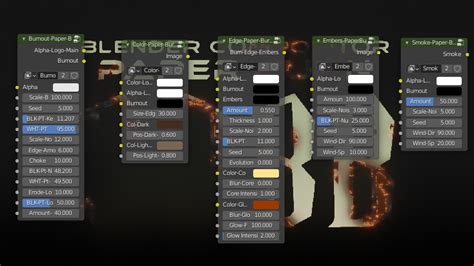 Blend Swap Compositor Nodes 3dbb Paper Burn