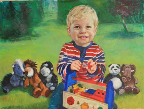 John Glover Artist How To Paint A Young Child And Cuddly Toys