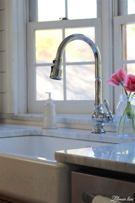 Our New Gorgeous White Farmhouse Sink & Faucet - Lehman Lane