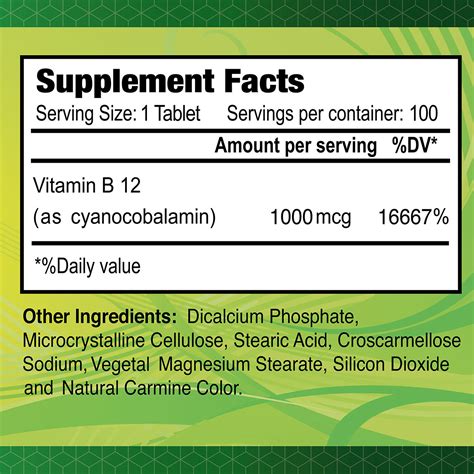 Vitamin B12 Supplement 1000 Mcg 100 Tablets Alfa Vitamins Store