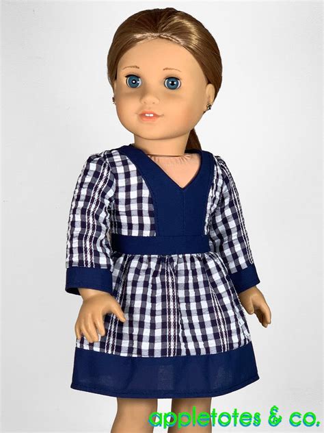 Katya Dress Blouse Combo 18 Inch Doll Sewing Pattern Appletotes And Co