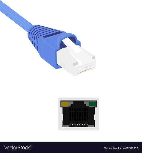 Ethernet cable port Royalty Free Vector Image - VectorStock