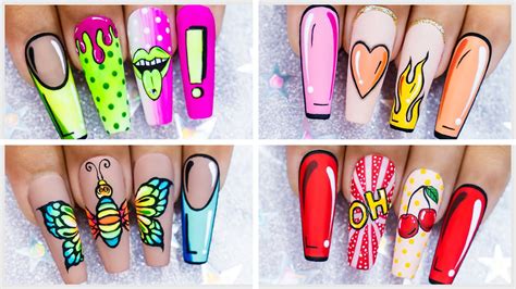 Wow Pop Art Nail Trend Comic Book Nails Tutorial Youtube