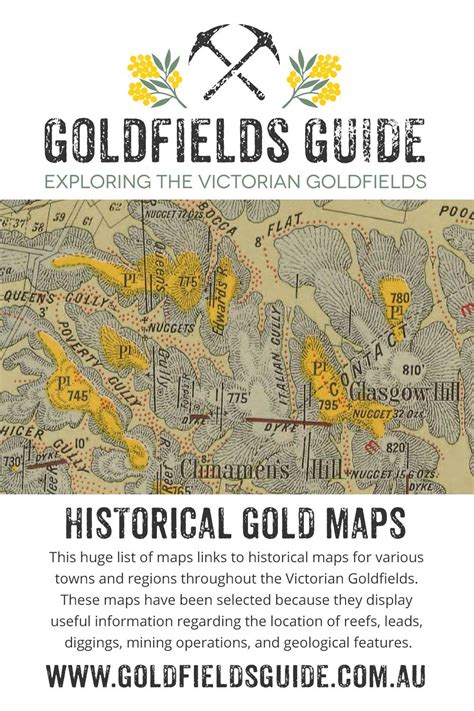 Historical Gold Maps Of The Victorian Goldfields Map Gold Map Goldfield