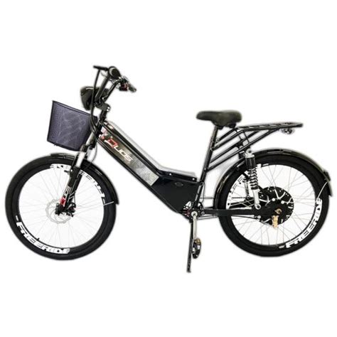 Bicicleta Elétrica Confort FULL 800W 48V 15Ah Cor Preta Cestinha