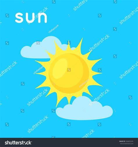 Sun Sky Cartoon Simple Illustration Vector Stock Vector Royalty Free