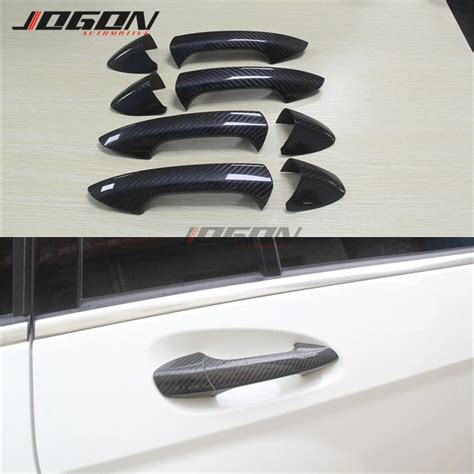 Carbon Fiber Car Door Handle Cover Trim For Mercedes Benz B C E Gla Glk Cls Class W204 W176 W246