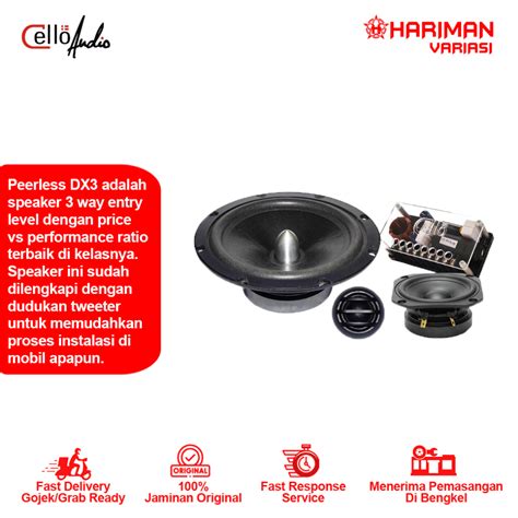 Jual Speaker 3 Way Peerless By Cello Shopee Indonesia