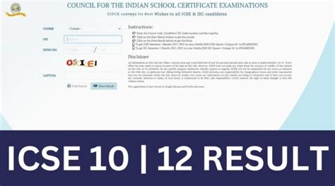 ICSE Result 2024 Class 10 12 Results Cisce Org