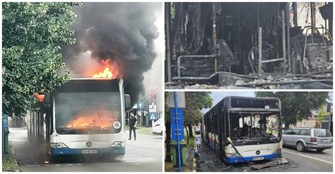 Foto Panic Pe O Strad Din Oradea Un Autobuz A Luat Foc N Mers