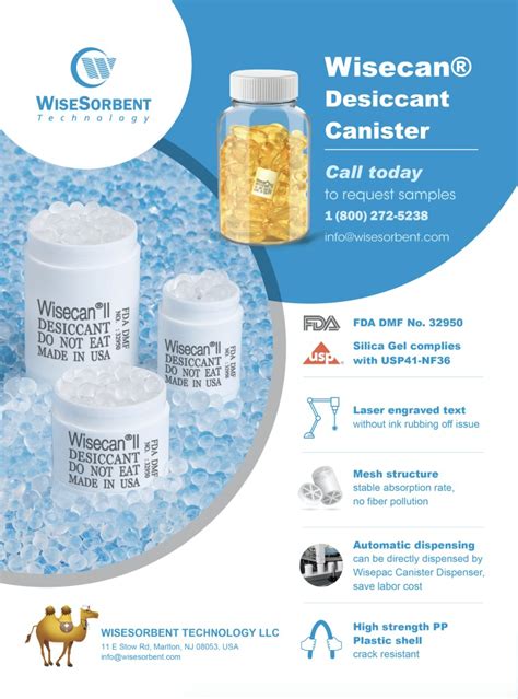 Wisecan Desiccant Canister Moisture Control Moisture Absorption