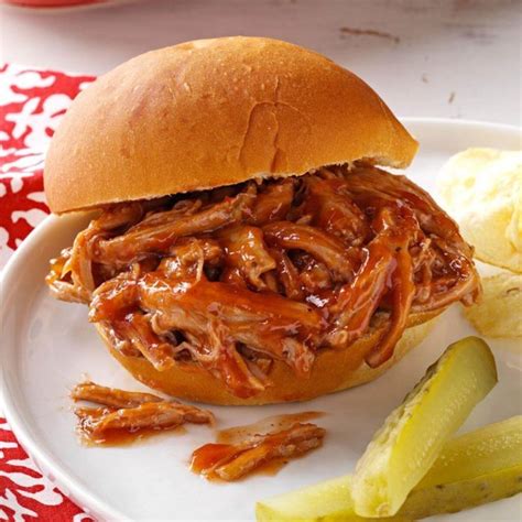 Slow Cooker Barbeque Pulled Pork Sandwiches Recipe | Taste of Home