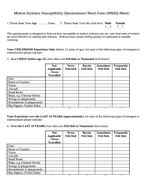 Fillable Online Westminster Ac Mssq Short Form Fax Email Print PdfFiller