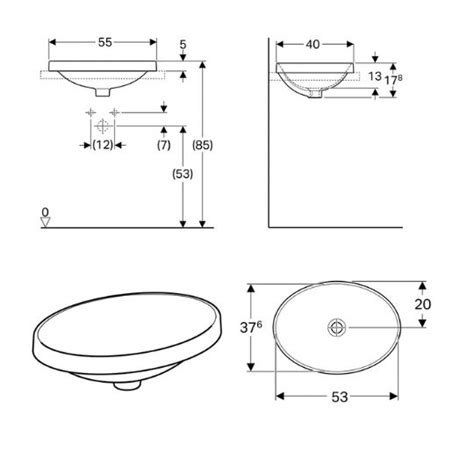 Geberit Variform Ugradni Umivaonik X Mm Preniks Kupatila