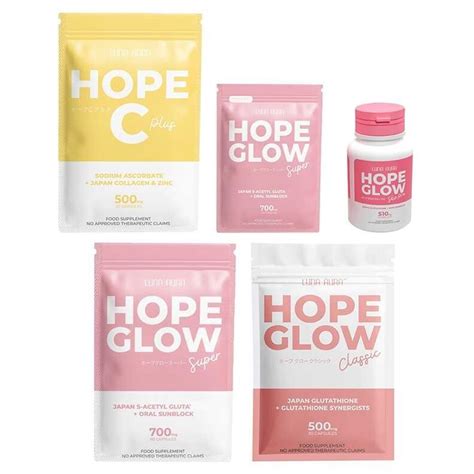 Luna Aura Hope Glow Glutathione Capsules Skin Pro Super Biggie Vitamin