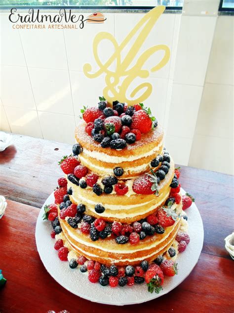 Naked Cake De Frutas Vermelhas Era Uma Vez Confeitaria Elo