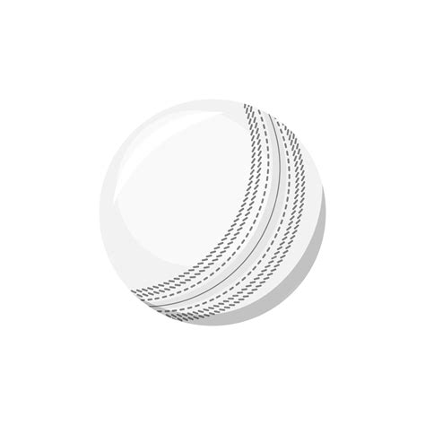 Premium Vector Cricket Ball Leather White Flat Vector Illustration