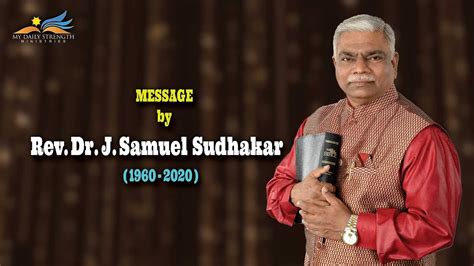 Message By Rev Dr J Samuel Sudhakar YouTube