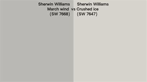 Sherwin Williams March Wind Vs Crushed Ice Side By Side Comparison