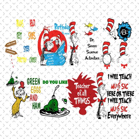 Dr Seuss Svg Bundle Dr Seuss Svg Cat In The Hat Svg Thing Inspire