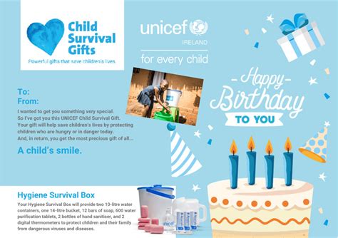 Hygiene Survival Box Survival Ts Unicef Ireland