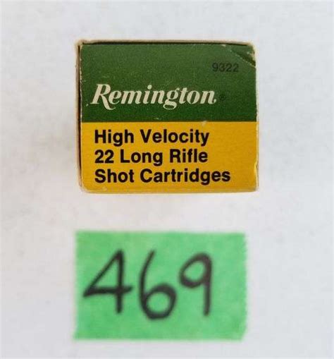 Vintage Remington High Velocity 22 Long Rifle Shot 1 X 50 Adam Marshall Land And Auction Llc