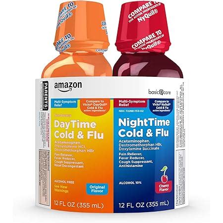 Amazon Amazon Basic Care Daytime And Nighttime Cold And Flu Relief