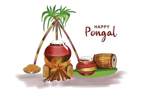 Happy pongal festival of tamil nadu india celebration background 16968855 Vector Art at Vecteezy